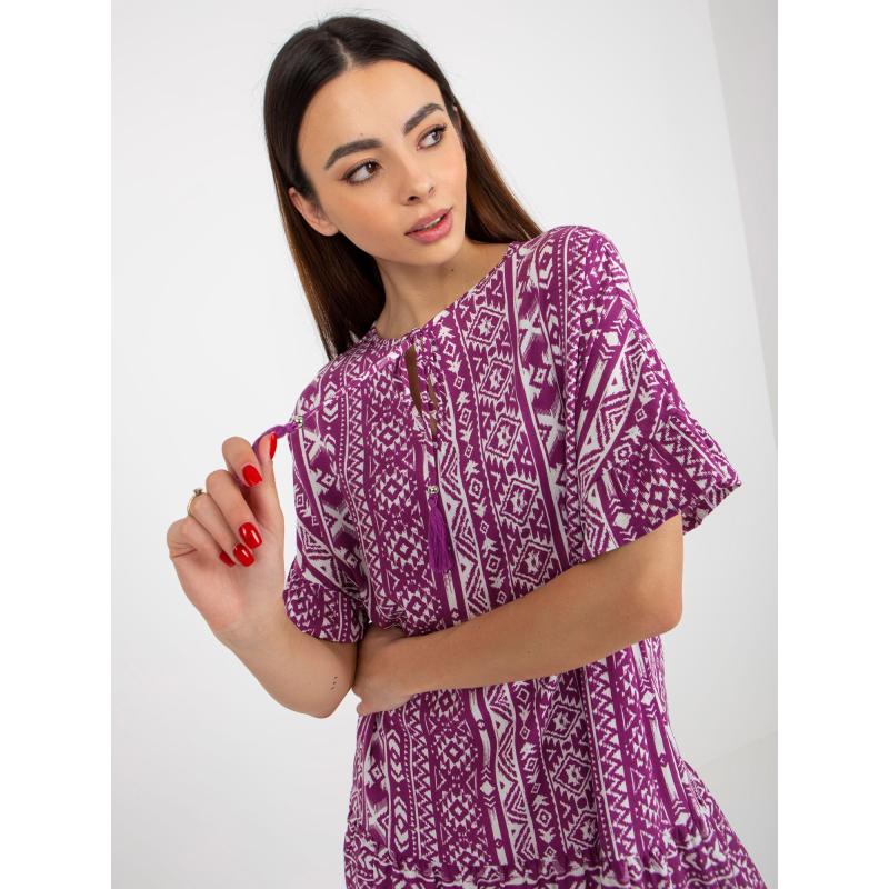 Női boho ruha SUBLEVEL lila