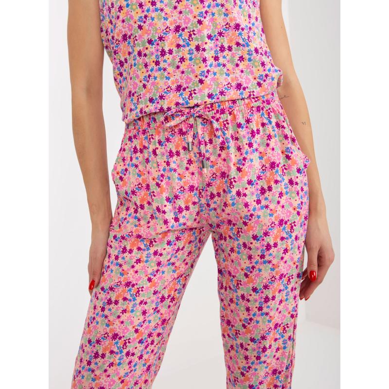 Női könnyű szövetnadrág SUBLEVEL rózsaszínű