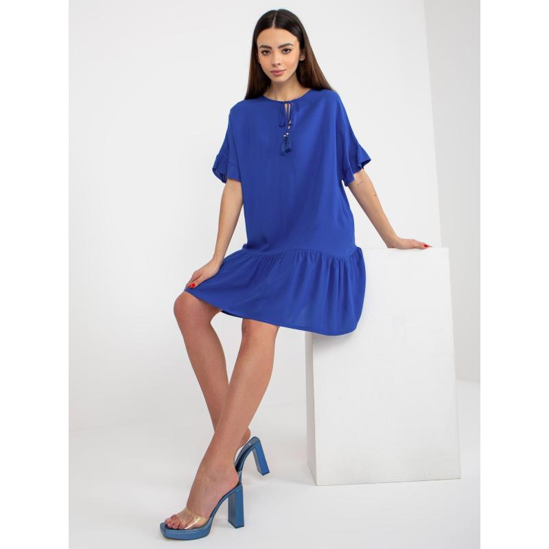Sindy SUBLEVEL női fodros ruha kobalt kék