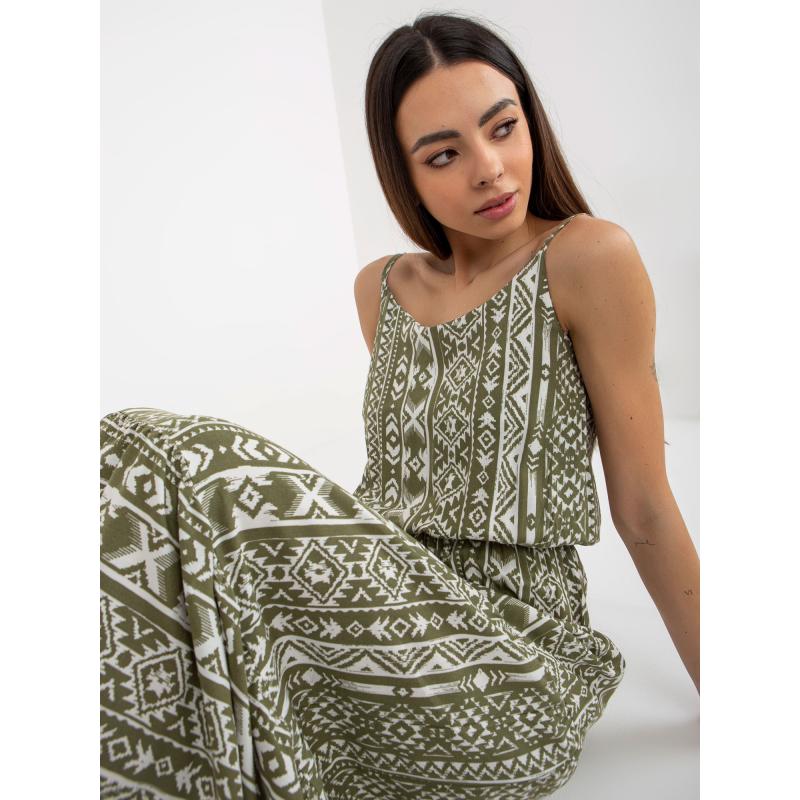 Dámské šaty s ramínky SUBLEVEL khaki