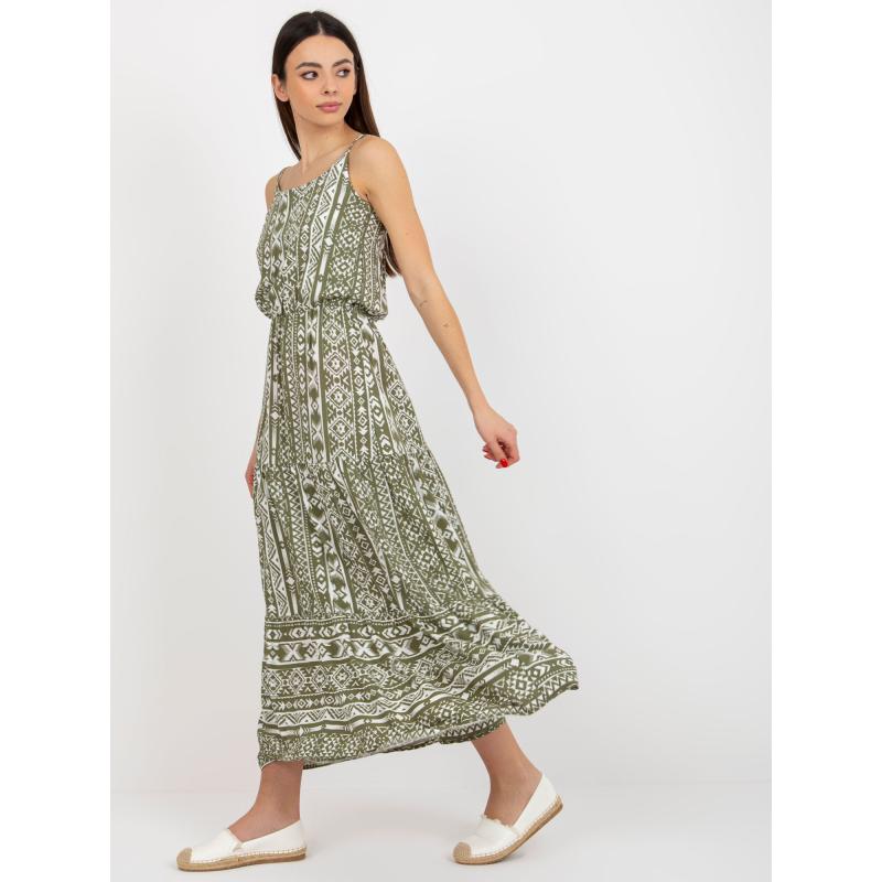 Dámské šaty s ramínky SUBLEVEL khaki