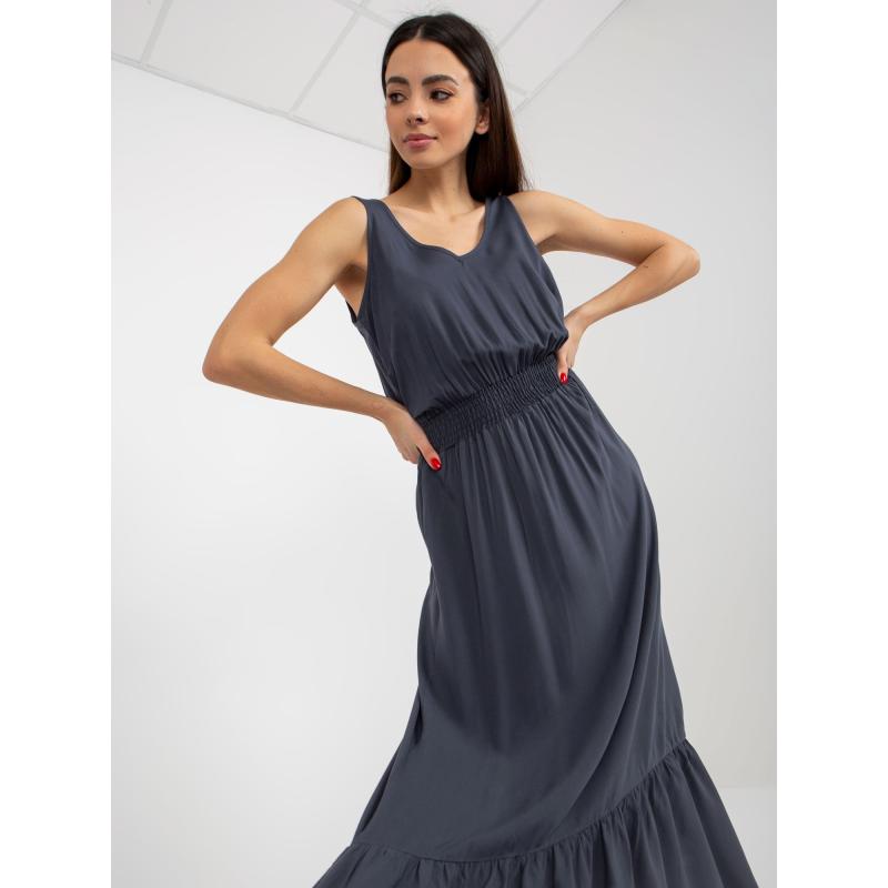 Dámské šaty s volánem bez rukávů FRESH MADE námořnicky modré
