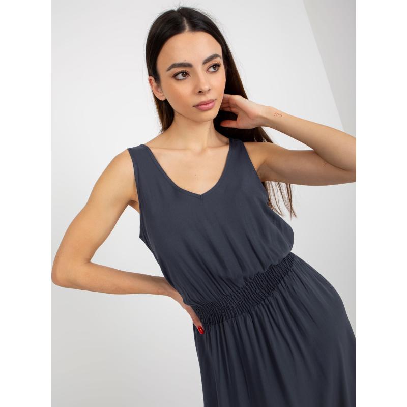 Dámské šaty s volánem bez rukávů FRESH MADE námořnicky modré