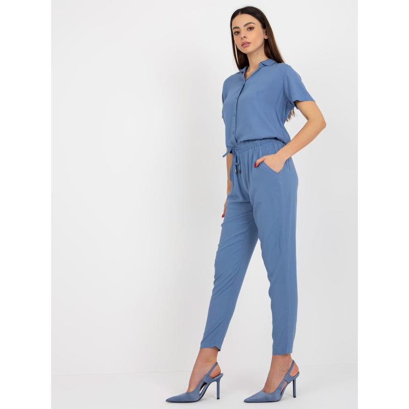 Dámské kalhoty s kapsami SUBLEVEL modré