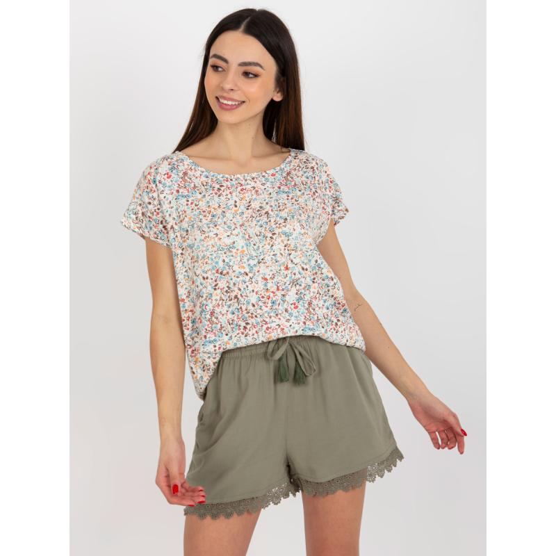 Dámská halenka s krátkými rukávy SUBLEVEL bílá 