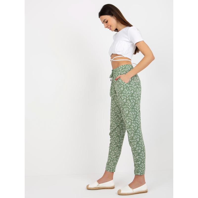 Dámské kalhoty ś potiskem SUBLEVEL světle zelené 