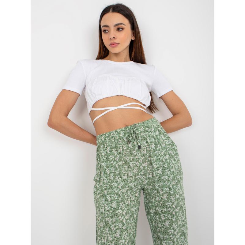 Dámské kalhoty ś potiskem SUBLEVEL světle zelené 