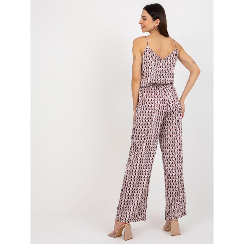 Dámský komplet s topem TRIPLA béžovo-růžový 