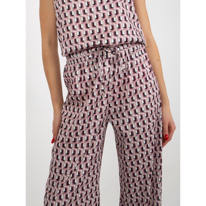 Dámský komplet s topem TRIPLA béžovo-růžový 