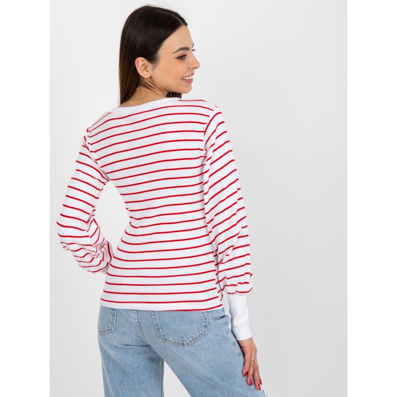 Női csíkos blúz STRIA piros és fehér