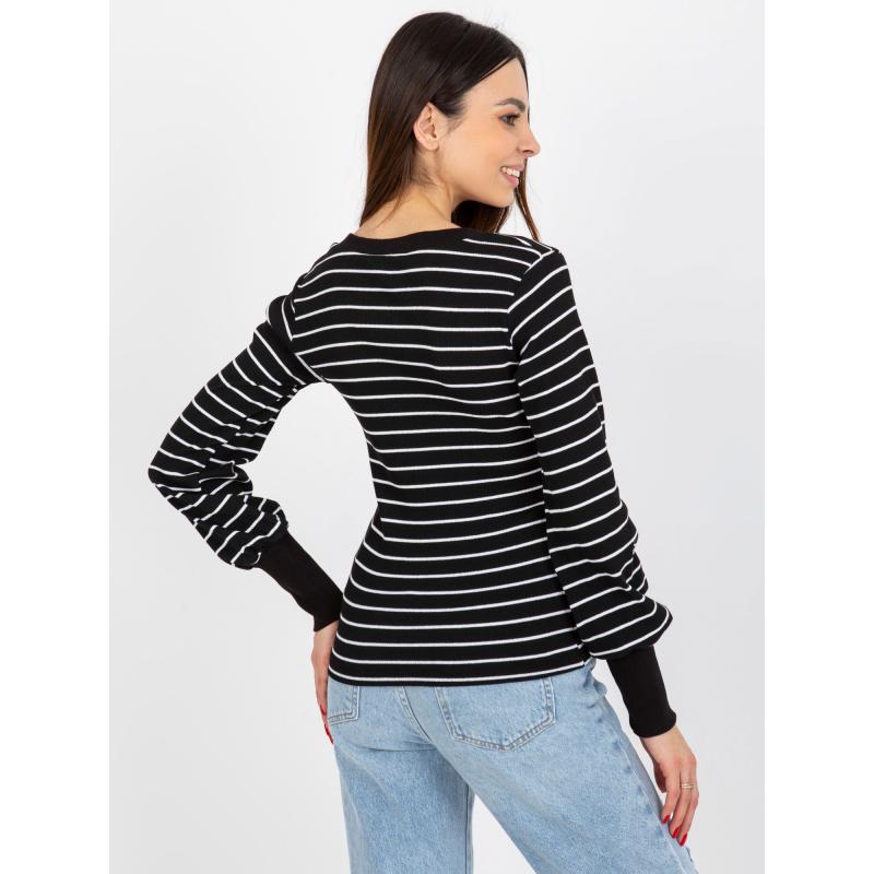 Női szabott blúz BASIC FEEL GOOD fekete és fehér