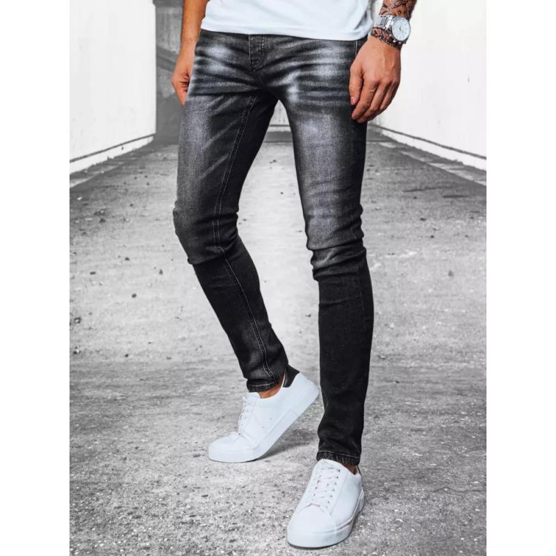 Pánske nohavice džínsové Q02 čierne