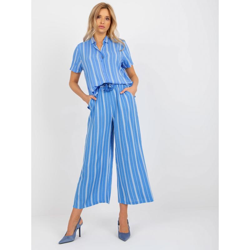 Dámská halenka na zapínání SUBLEVEL modrá 