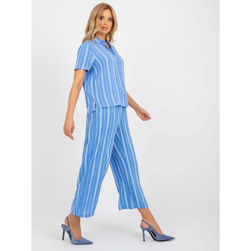 Dámská halenka na zapínání SUBLEVEL modrá 