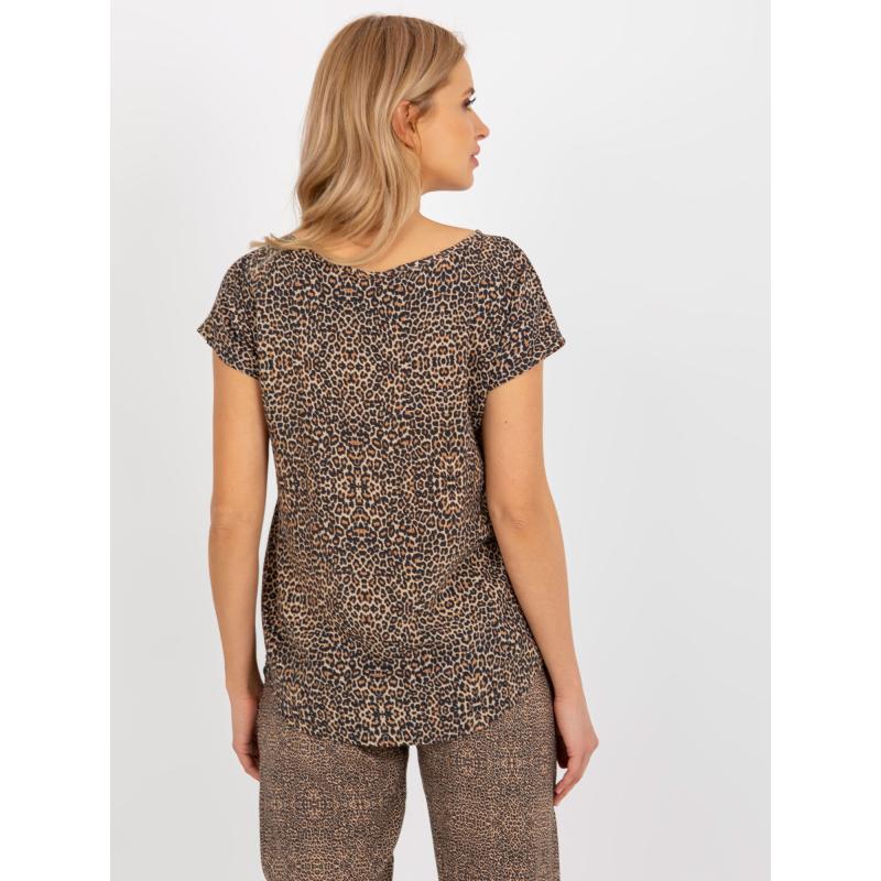 Dámská halenka s panterem SUBLEVEL hnědá  