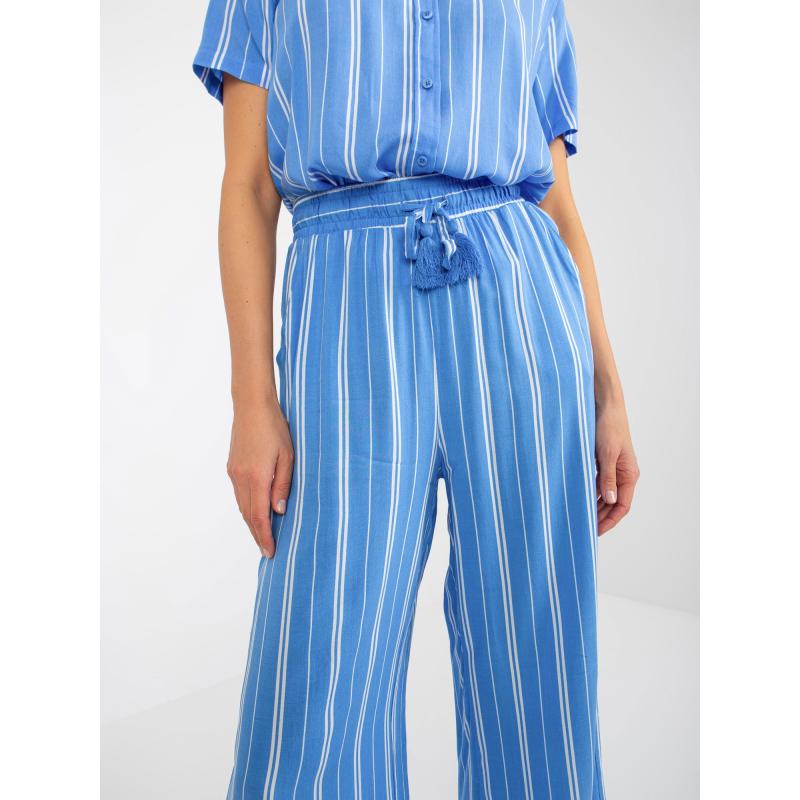 Dámske nohavice z viskózy SUBLEVEL modré