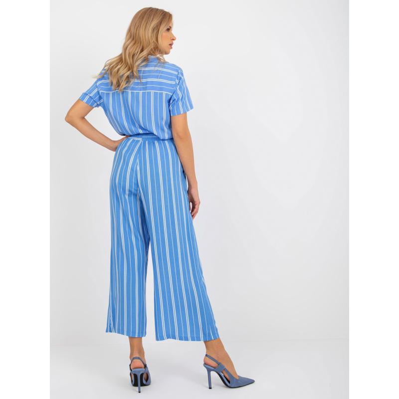Dámske nohavice z viskózy SUBLEVEL modré