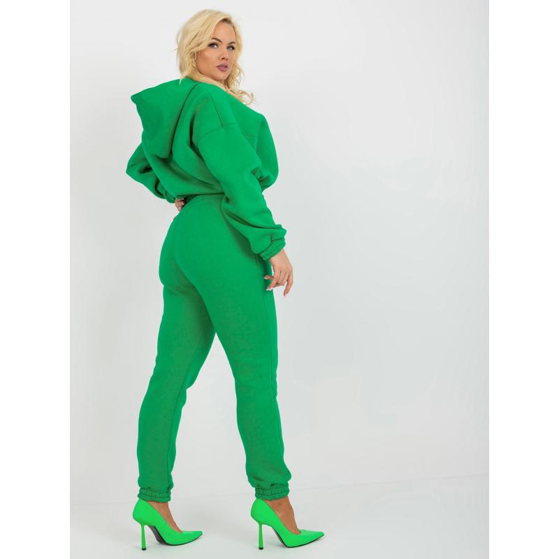 Női plus size basic kapucnis szett UNFRIEDA zöld