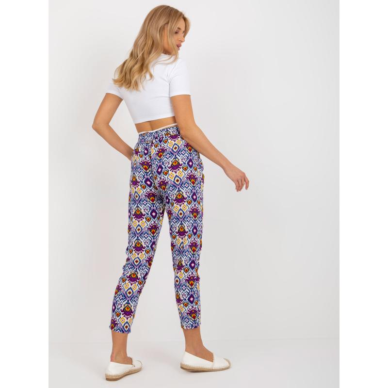 Női mintás nadrág SUBLEVEL lila