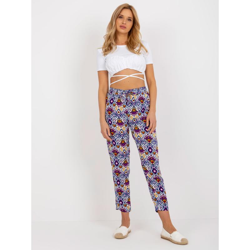 Női mintás nadrág SUBLEVEL lila
