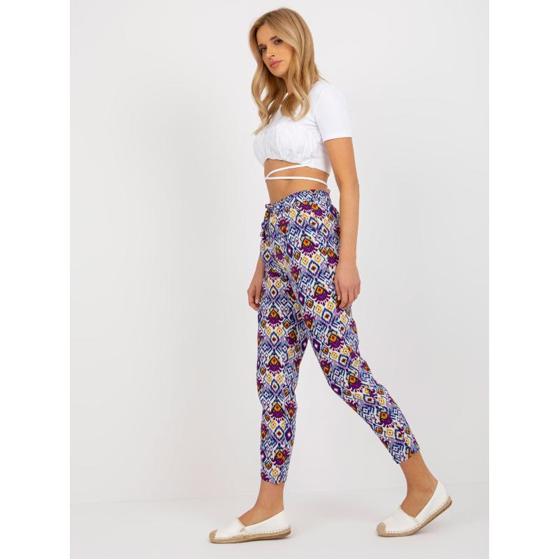 Női mintás nadrág SUBLEVEL lila