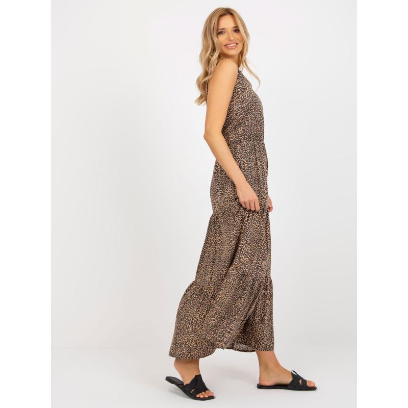 Női pánt nélküli maxiruha BLASIA barna