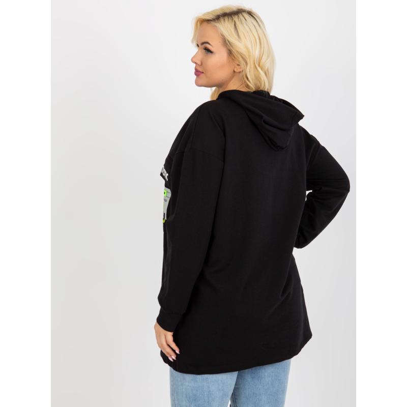 Dámská halenka s kapsami plus size PILA černá