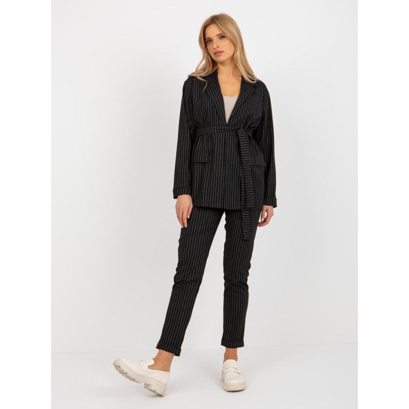 Dámské sako elegantní pruhované HILDA černé