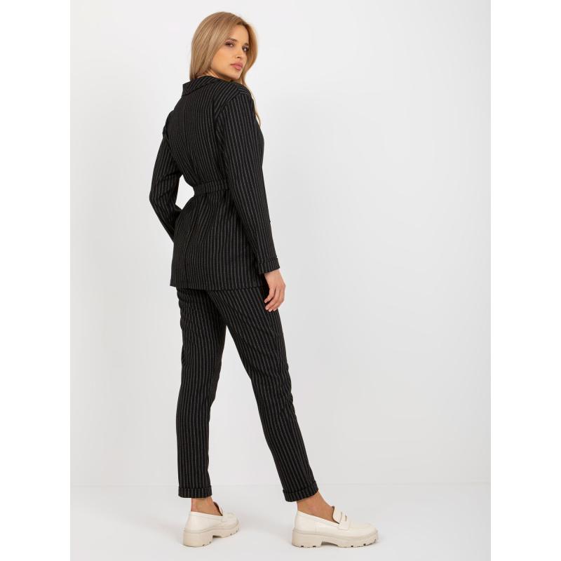 Dámské sako elegantní pruhované HILDA černé