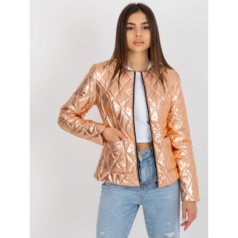 Dámska bunda bez kapucne EMILA zlatá