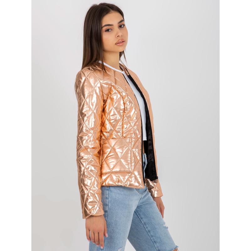 Dámska bunda bez kapucne EMILA zlatá