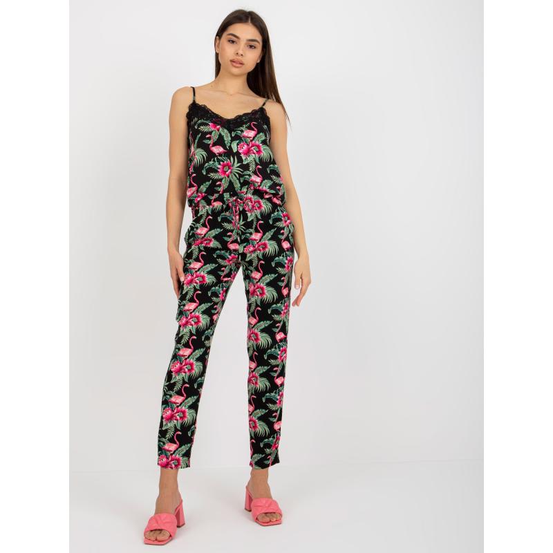 Dámské kalhoty z potištěné látky SUBLEVEL barevné