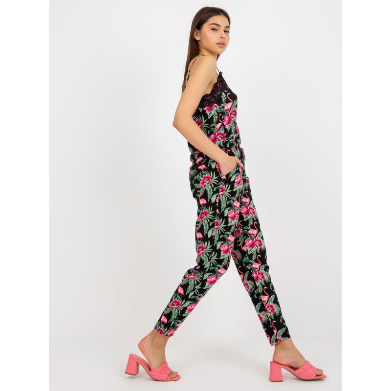 Dámské kalhoty z potištěné látky SUBLEVEL barevné