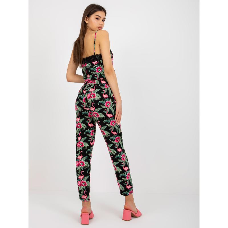 Dámské kalhoty z potištěné látky SUBLEVEL barevné