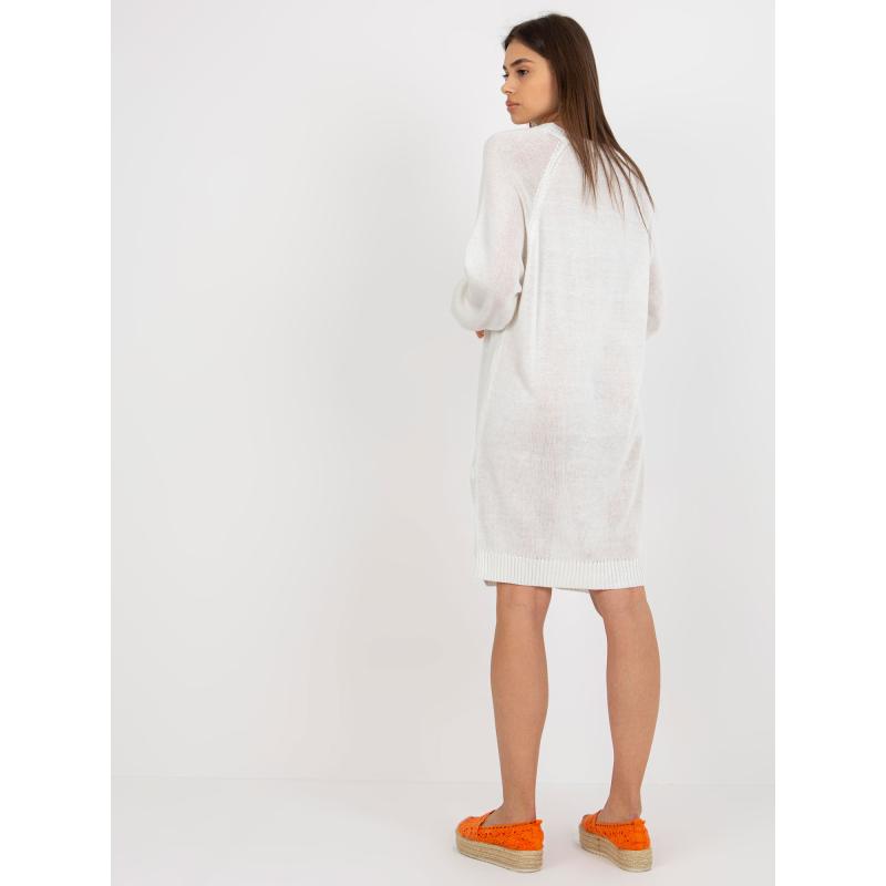Női túlméretezett gyapjúruha BALEJA fehér