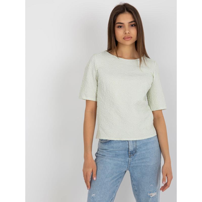 Női kerek nyakú blúz VERONIKA világoszöld