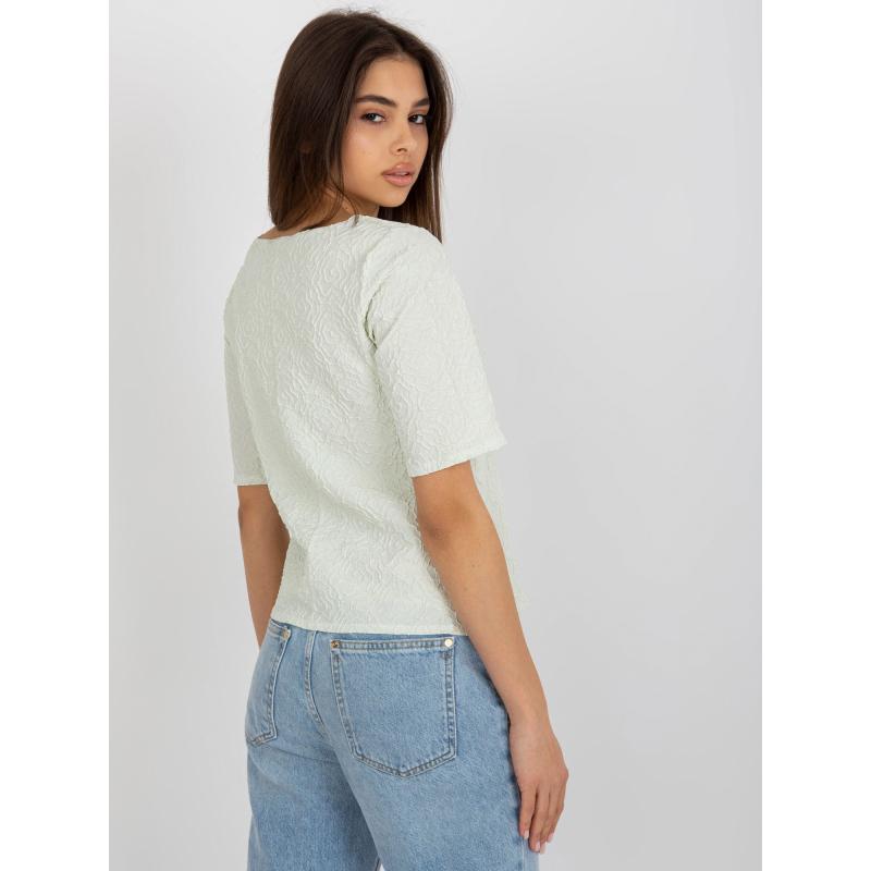 Női kerek nyakú blúz VERONIKA világoszöld