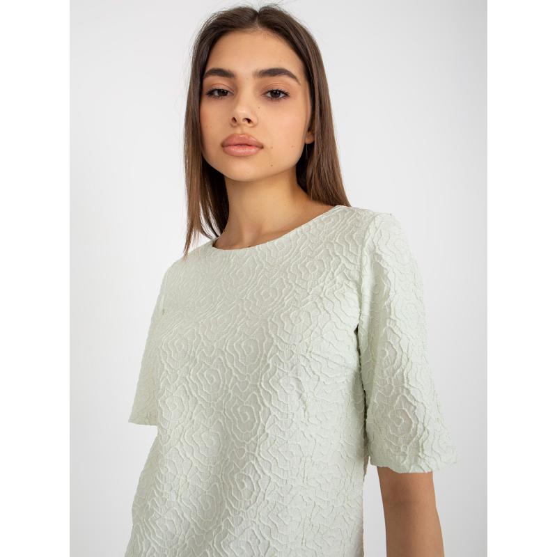 Női kerek nyakú blúz VERONIKA világoszöld