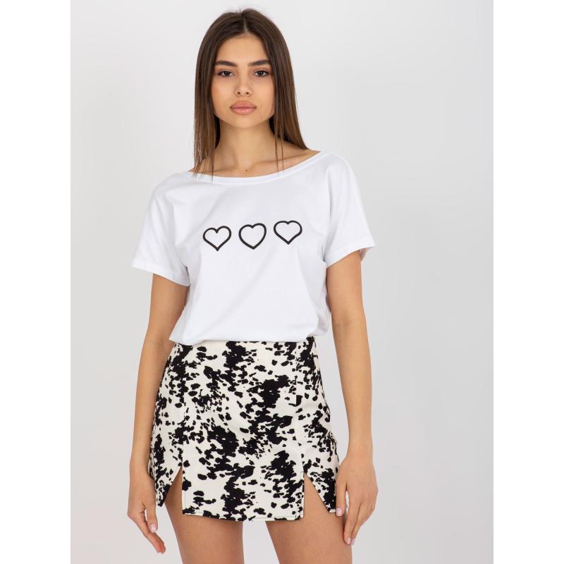 Dámské tričko s potiskem Amor RUE PARIS černobílé 