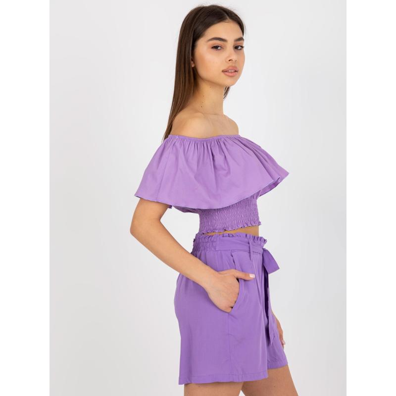 Női blúz övvel MATEJA lila