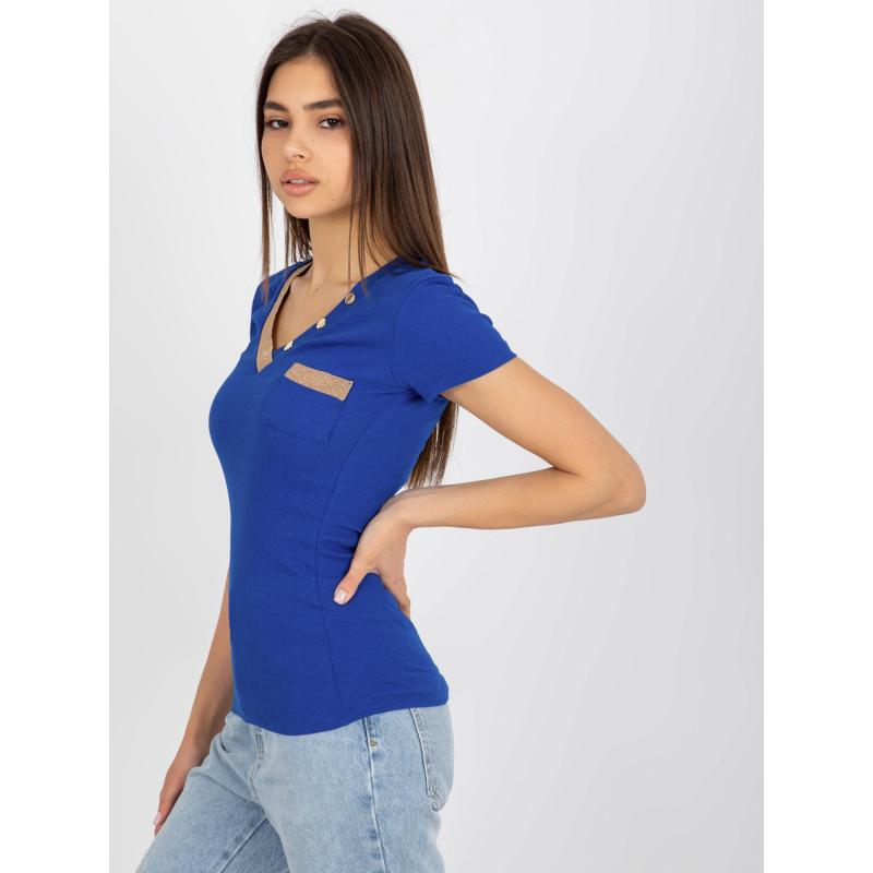 Dámská halenka s krátkým rukávem ANEA kobaltová