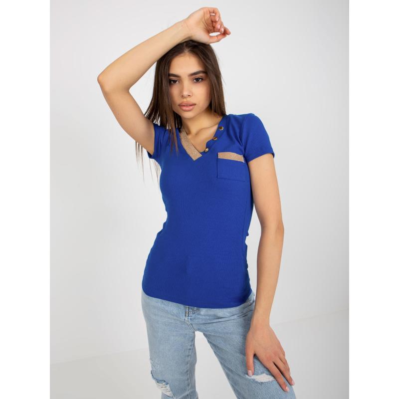 Dámská halenka s krátkým rukávem ANEA kobaltová