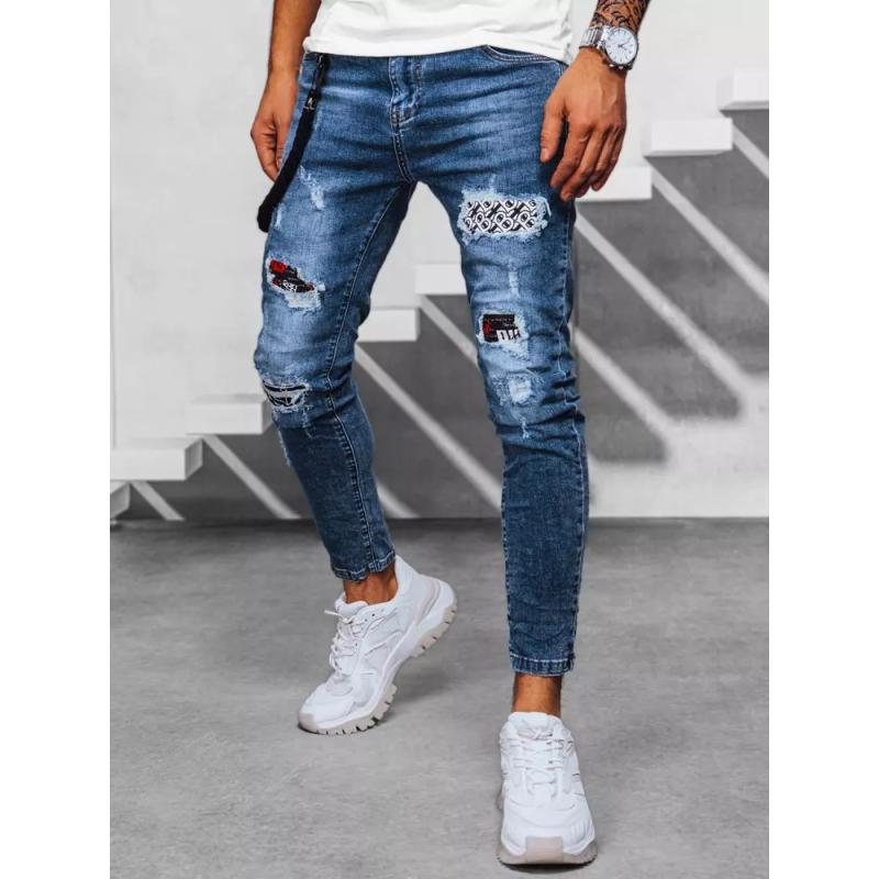 Pánske džínsové nohavice K6 modré