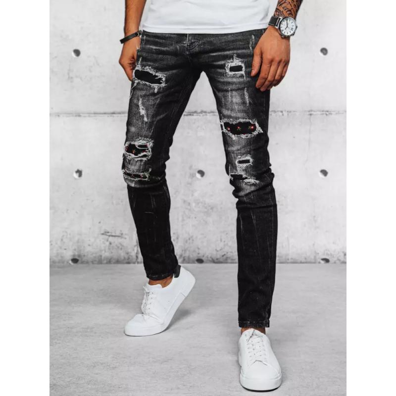 Pánske nohavice džínsové Y6 šedé