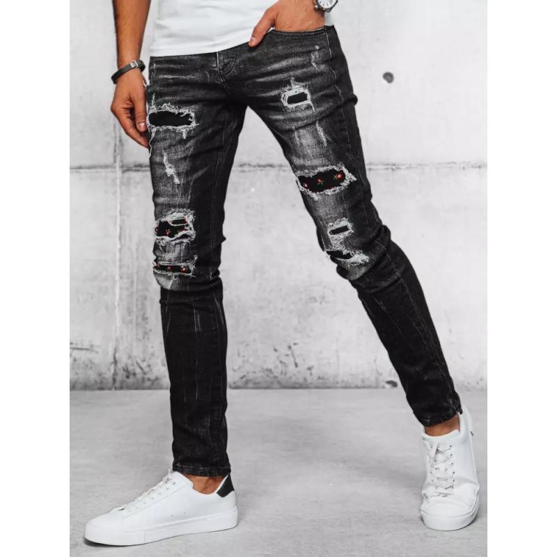 Pánské kalhoty džínové Y6 šedé