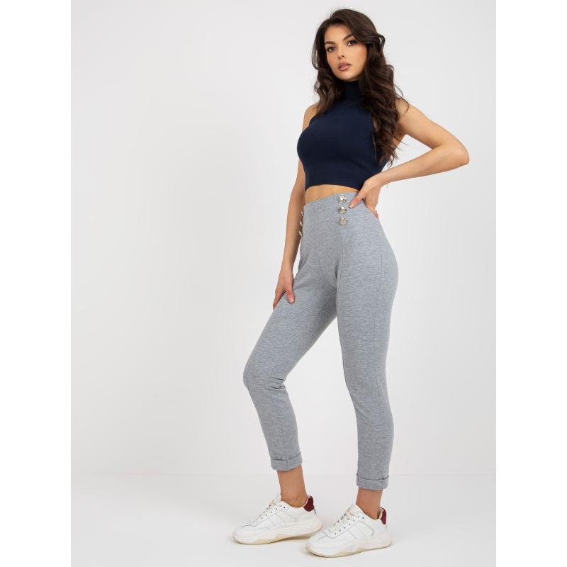 Dámské tepláky s ozdobnými knoflíky RUDIGA šedé 