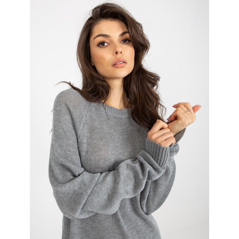 Női kerek nyakú ruha ERMINA szürke