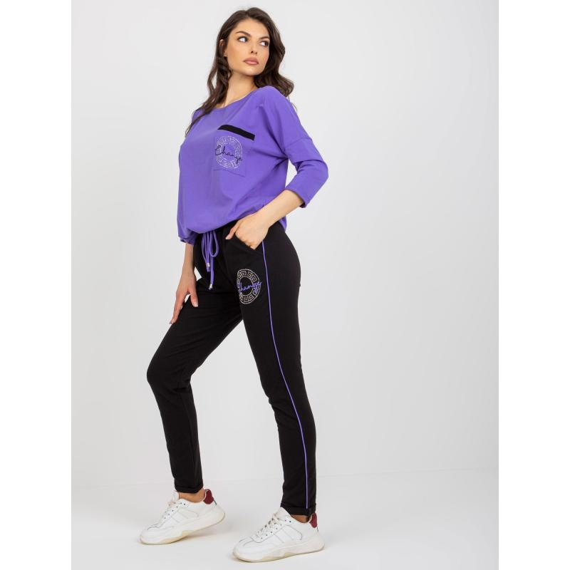 Női 3/4 ujjú blúz szett GUDULA lila