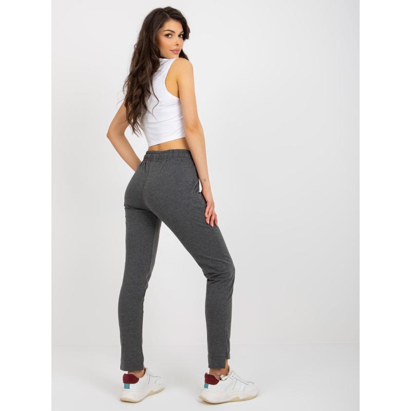 Dámské tepláky s kapsami SEVERINA tmavě šedé