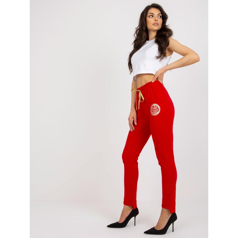 Női nyomtatott melegítőnadrág ADRIANA piros